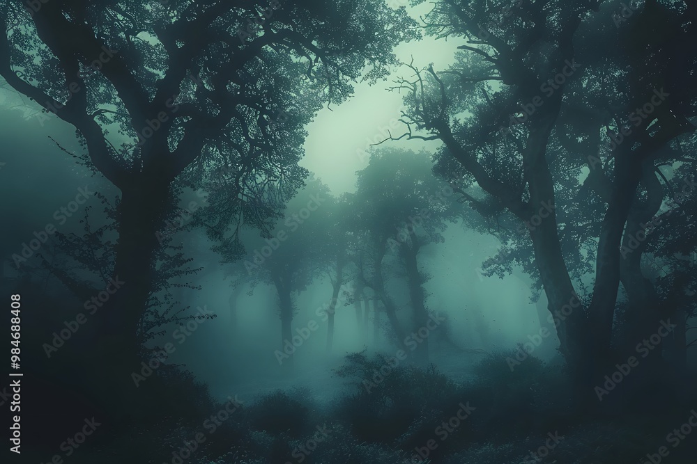 Enigmatic Forest Shrouded in Mist Enigmatic Forest Shrouded in Mist