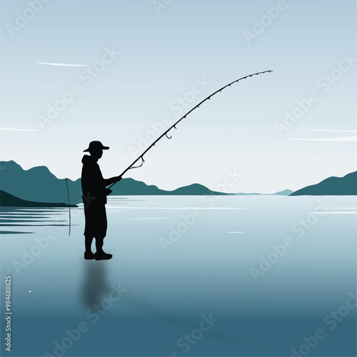 fishing on the river