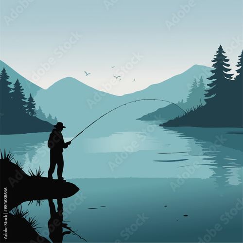 fishing on the river