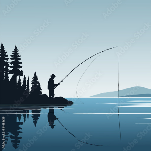 fishing on the river