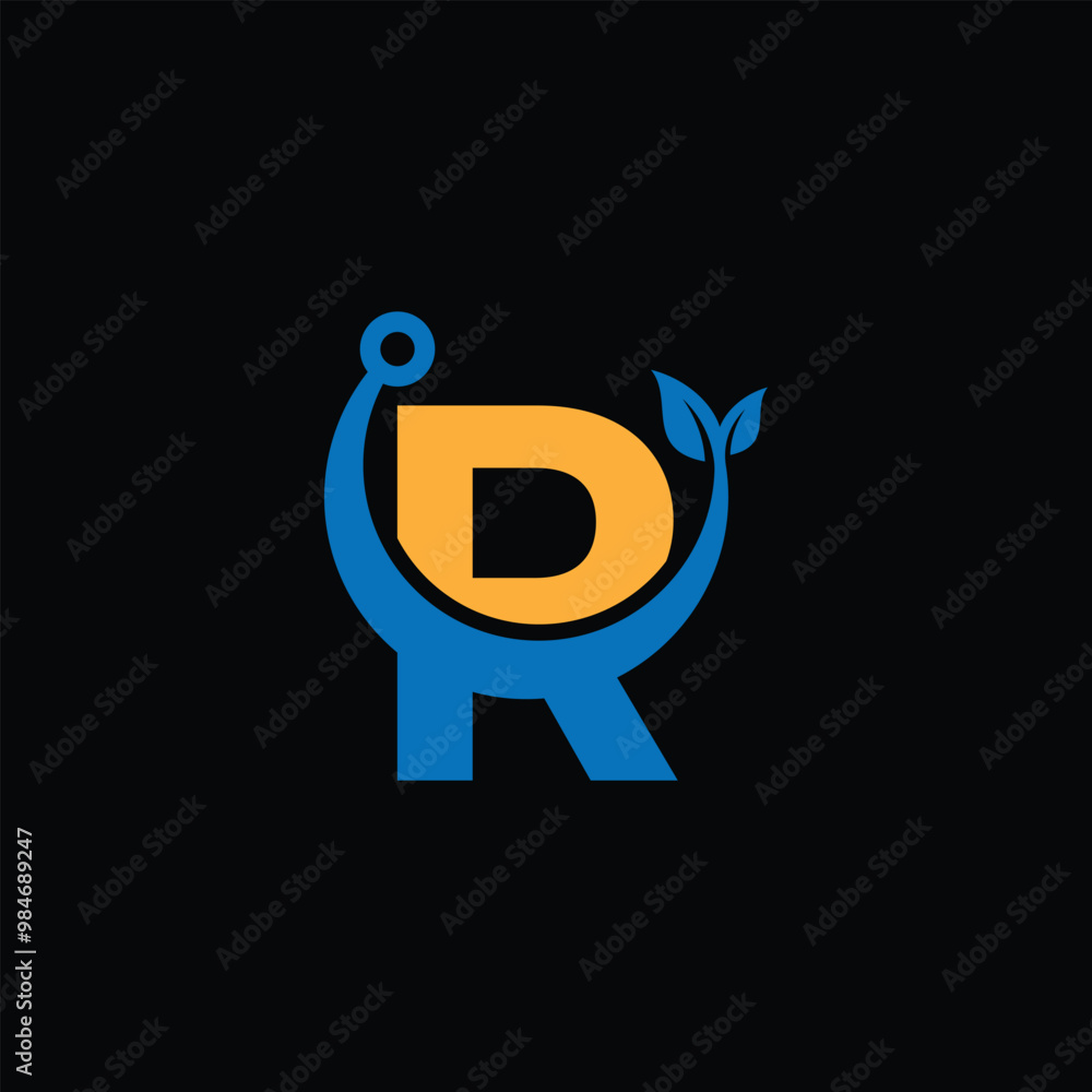 Modern Abstract Technology Logo With Letter R Modern Abstract Technology Logo With Letter R