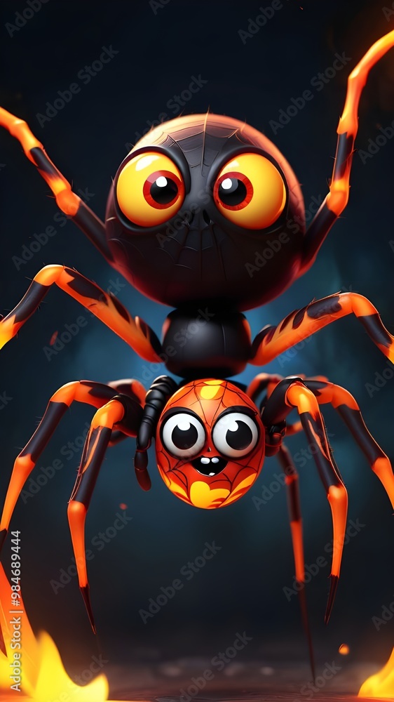 spider on a black background spider on a black background