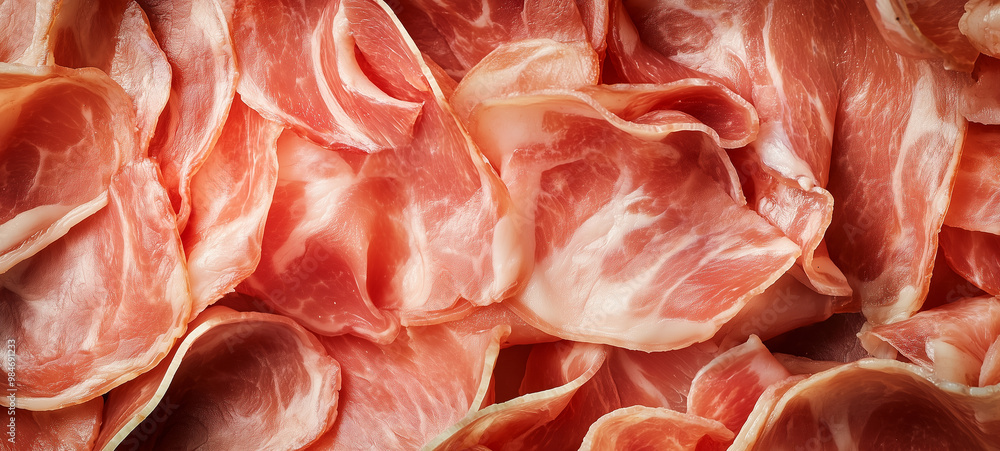 Sliced Italian prosciutto Sliced Italian prosciutto
