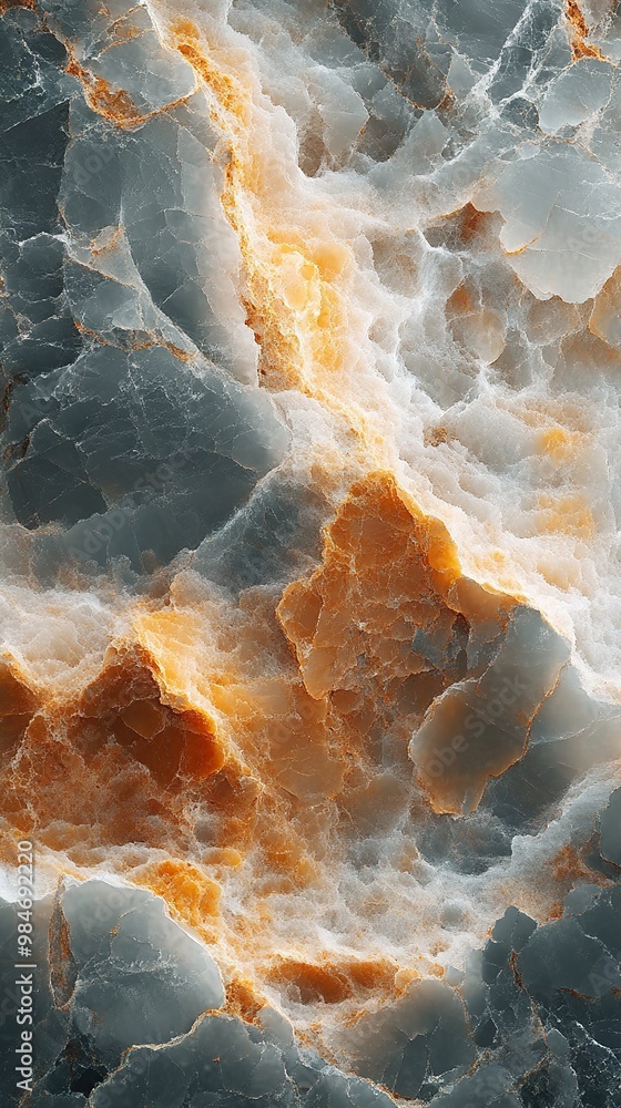 Abstract Marble Texture Background - Gray, White, Orange Abstract Marble Texture Background - Gray, White, Orange