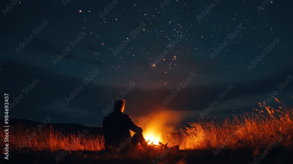 Starry Night Campfire Adventure in the Wilderness Starry Night Campfire Adventure in the Wilderness