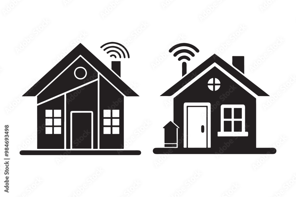 House icon silhouette vector illustration, House icon silhouette vector. House icon silhouette vector illustration, House icon silhouette vector.