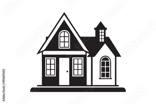 House icon silhouette vector illustration, House icon silhouette vector.