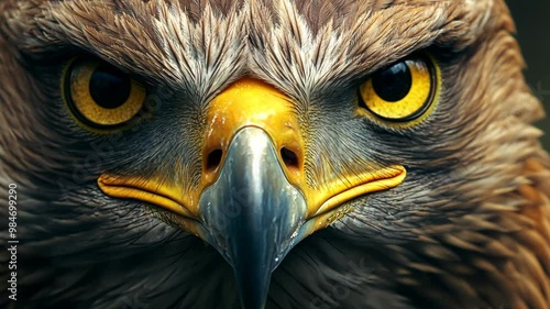 Majestic golden eagle close-up captures the fierce beauty of nature in stunning detail