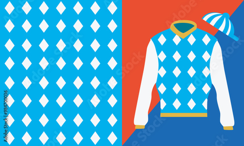Horse Riding Jockey Silk Shirt Design Layout