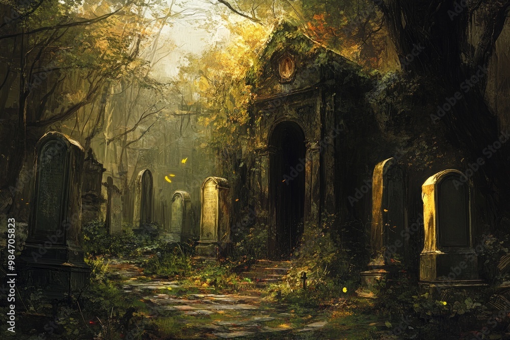 Fototapeta premium A Forgotten Mausoleum in a Dense Forest