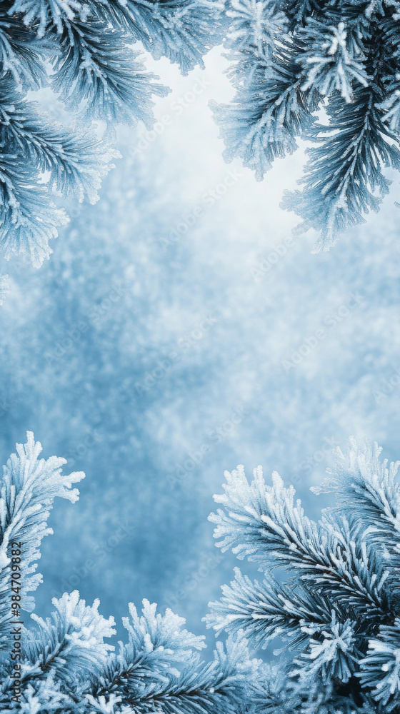 Background with frost on the glass as a decor top view with copy space Background with frost on the glass as a decor top view with copy space