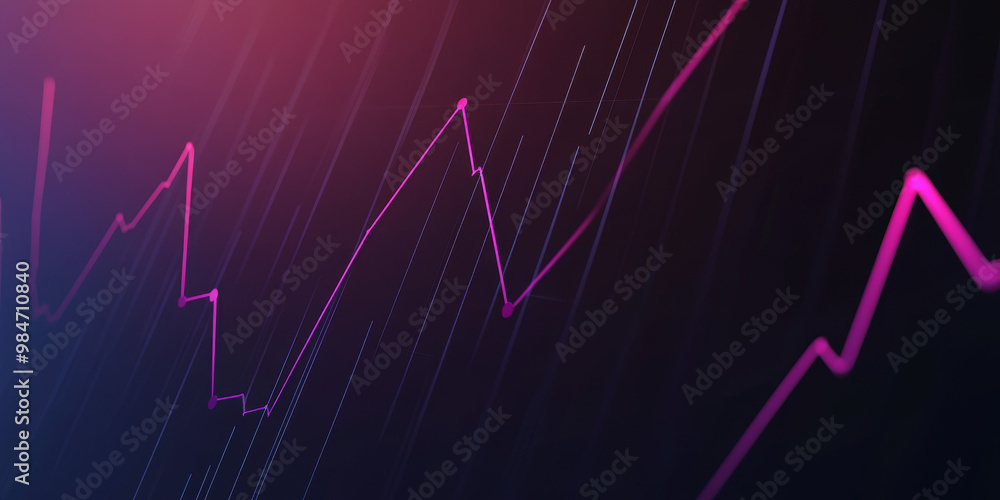 Graph with two lines, one showing a decrease and the other showing an increase. Graph with two lines, one showing a decrease and the other showing an increase.