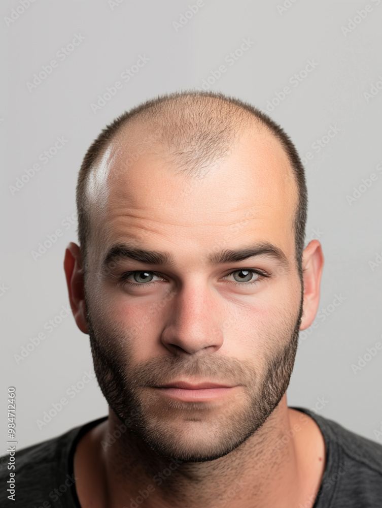 Fototapeta premium Un homme présentant une calvitie
