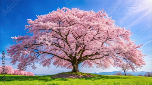 Cherry blossom tree in full bloom, flowers, pink, spring, petals, sakura, nature, beauty, tree, blooming, Japanese, garden