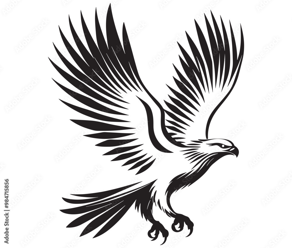 Flying eagle vector illustration Flying eagle vector illustration