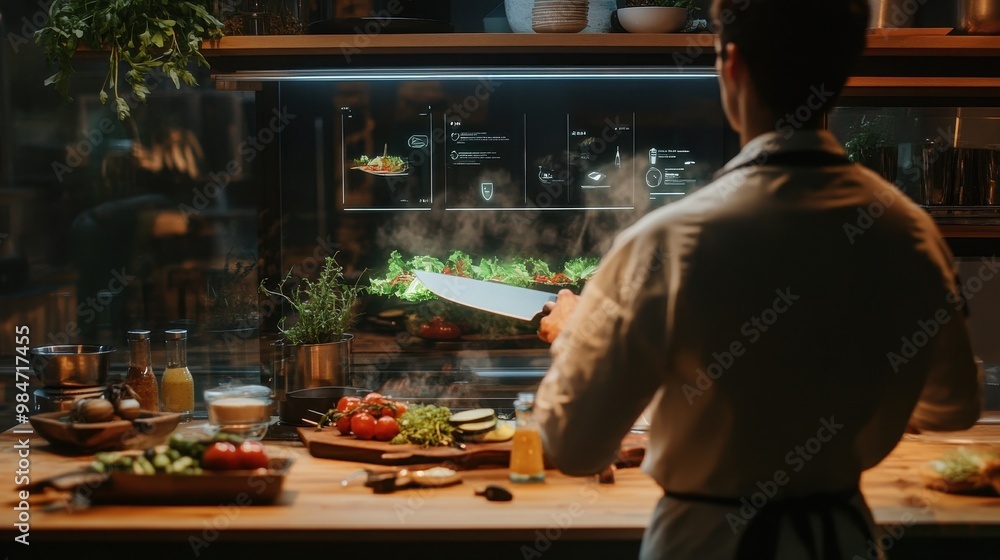Rustic Kitchen with Fresh Produce and Culinary Delights Rustic Kitchen with Fresh Produce and Culinary Delights