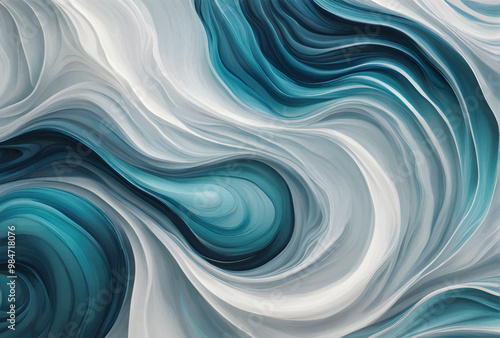 Waves of Harmony: The Dance of Liquid and Air. Abstract representation of fluidity.
