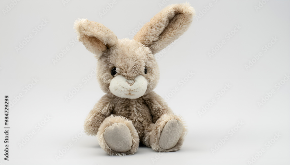 isolated toy bunny on the white background isolated toy bunny on the white background