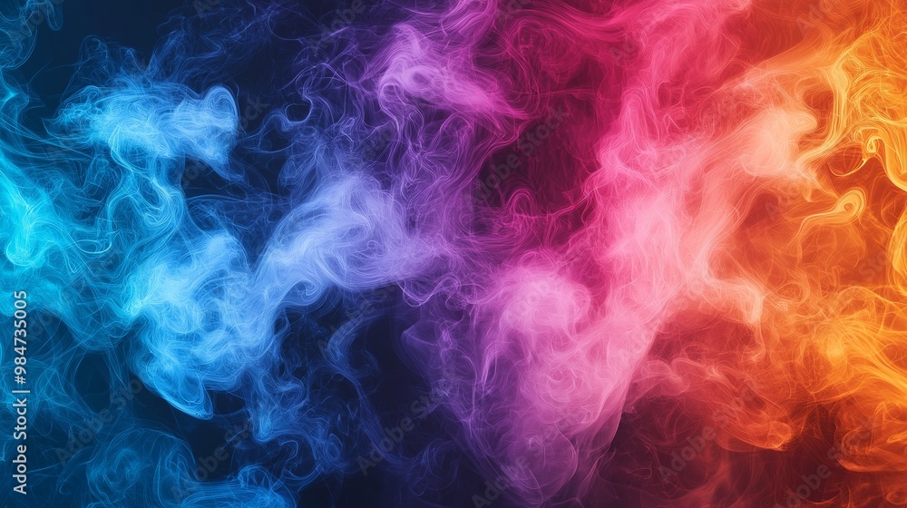 background with multicolor waving smoke background with multicolor waving smoke