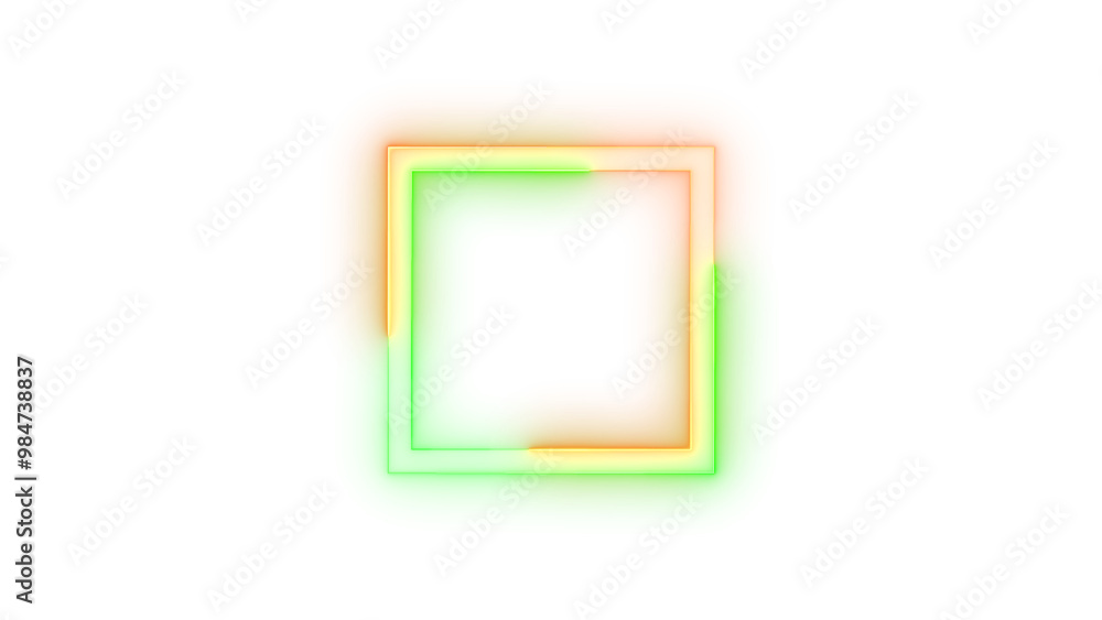 Neon icon stop symbol green brown color transparent background Neon icon stop symbol green brown color transparent background