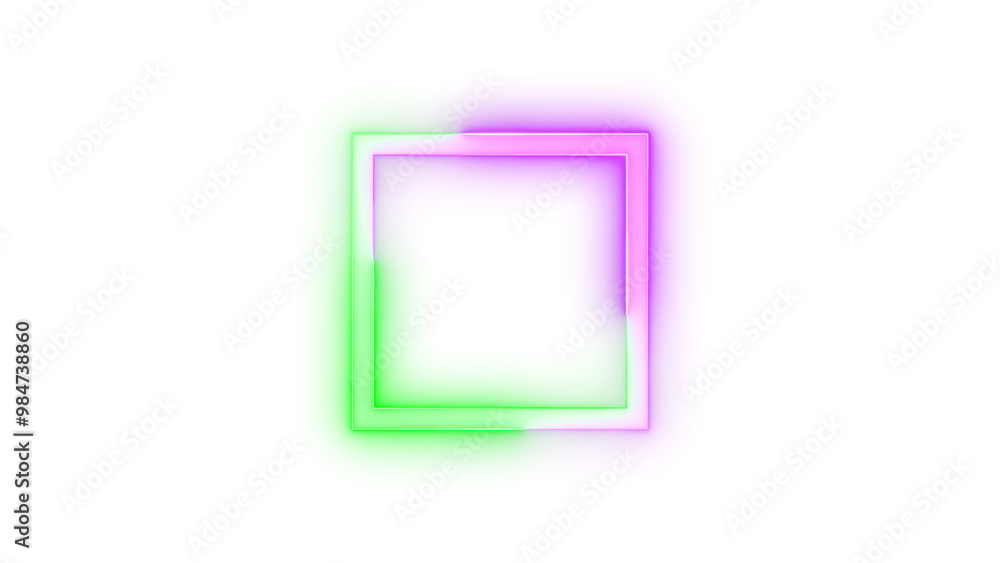 Neon icon stop symbol green purple color transparent background Neon icon stop symbol green purple color transparent background
