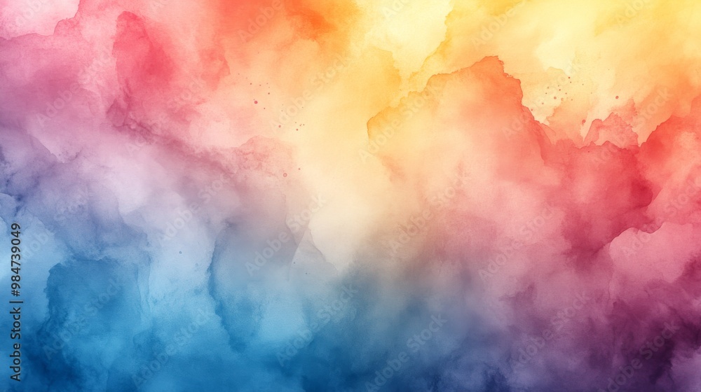 Abstract Watercolor Background in Vibrant Hues Abstract Watercolor Background in Vibrant Hues