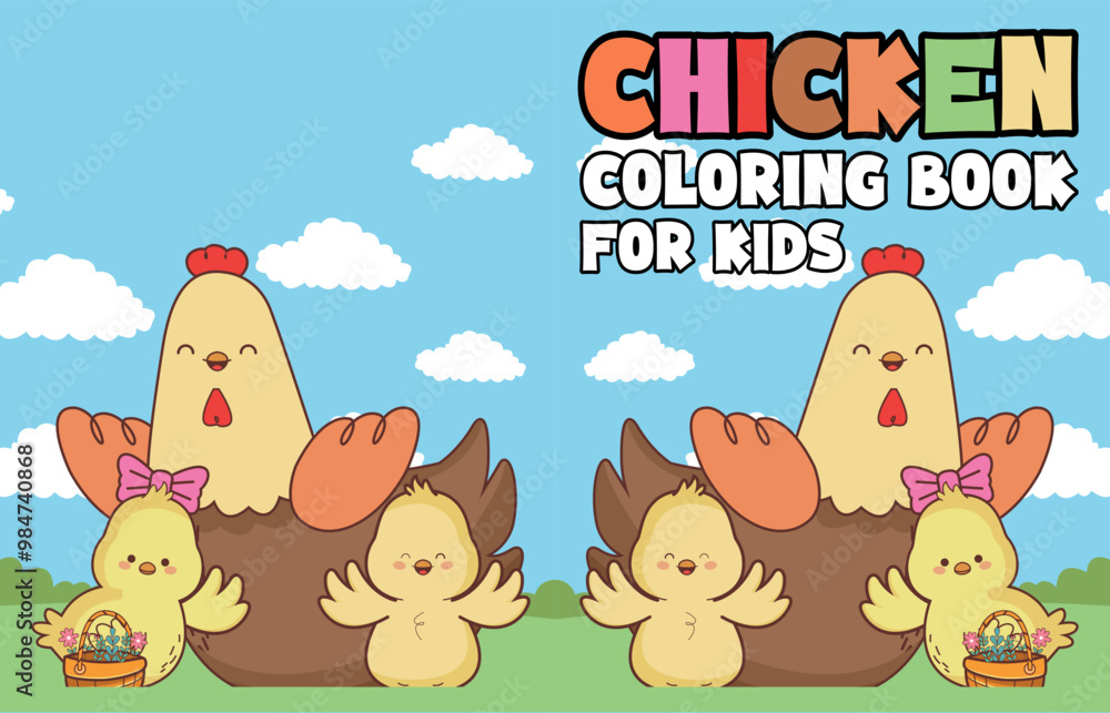 Fototapeta premium coloring book cover design
