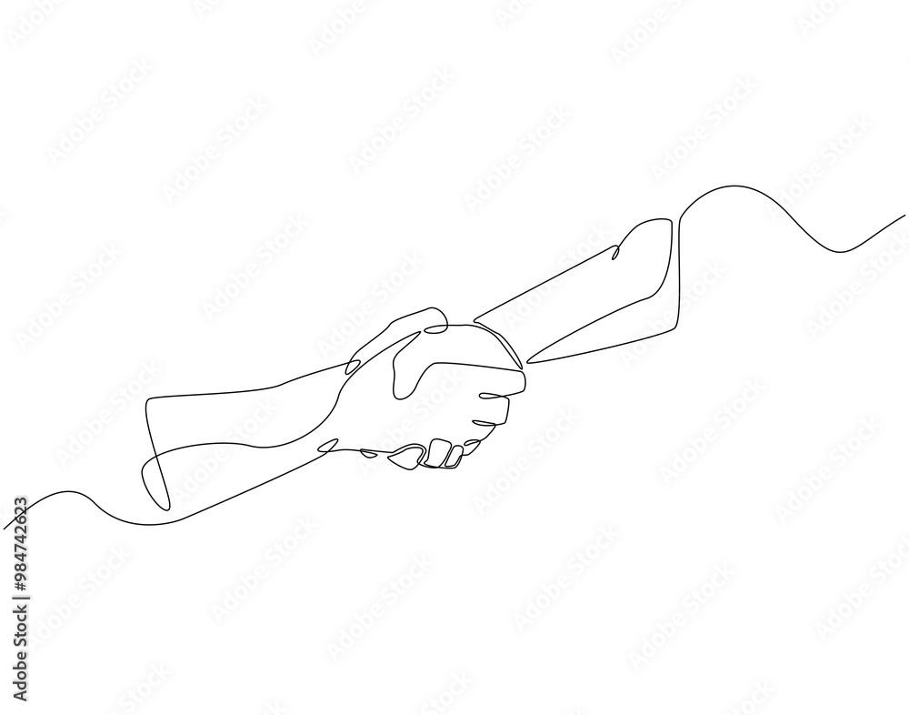 Continuous one line drawing of hands holding each other. One line drawing illustration of international charity day. Helping hand, Gesture, Help and hope concept line art. Editable outline Continuous one line drawing of hands holding each other. One line drawing illustration of international charity day. Helping hand, Gesture, Help and hope concept line art. Editable outline