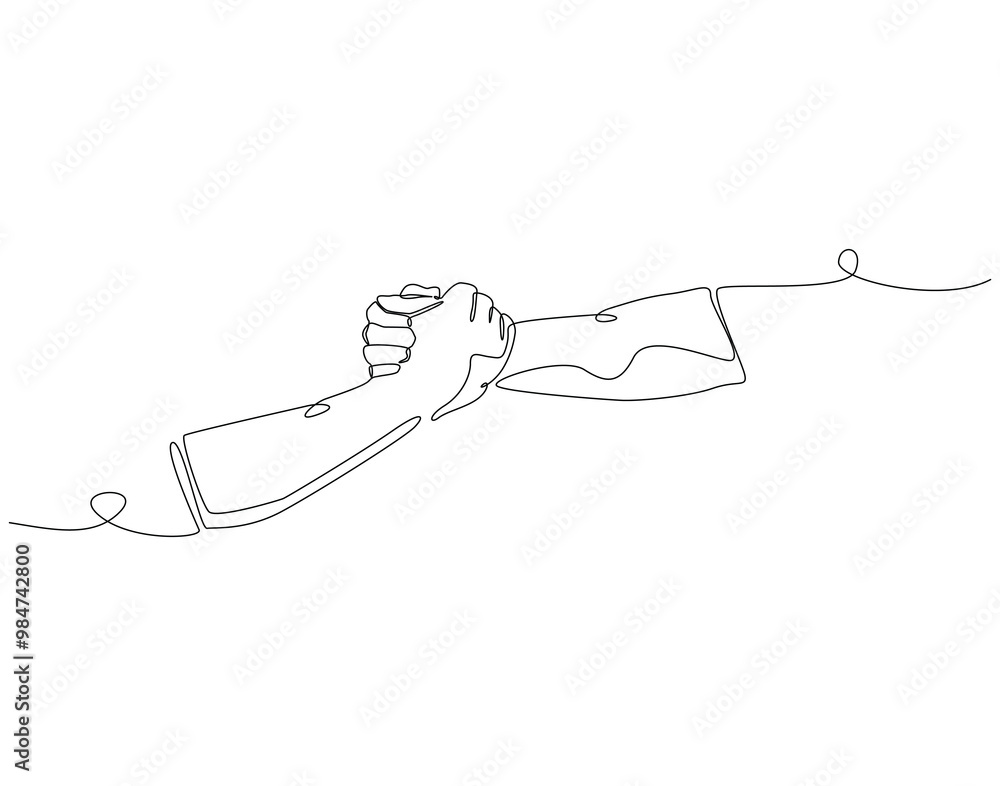 Continuous one line drawing of hands holding each other. One line drawing illustration of international charity day. Helping hand, Gesture, Help and hope concept line art. Editable outline Continuous one line drawing of hands holding each other. One line drawing illustration of international charity day. Helping hand, Gesture, Help and hope concept line art. Editable outline