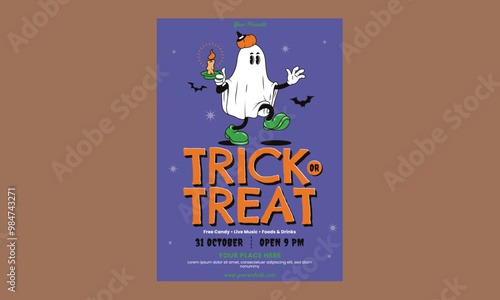 Illustration Trick or treat Poster Template