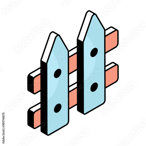 An icon design of fence