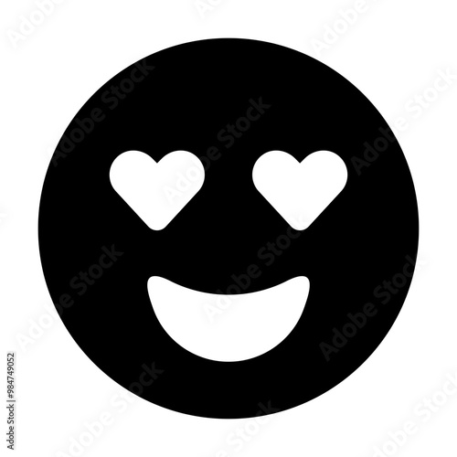 Emoji Grin Hearts Icon