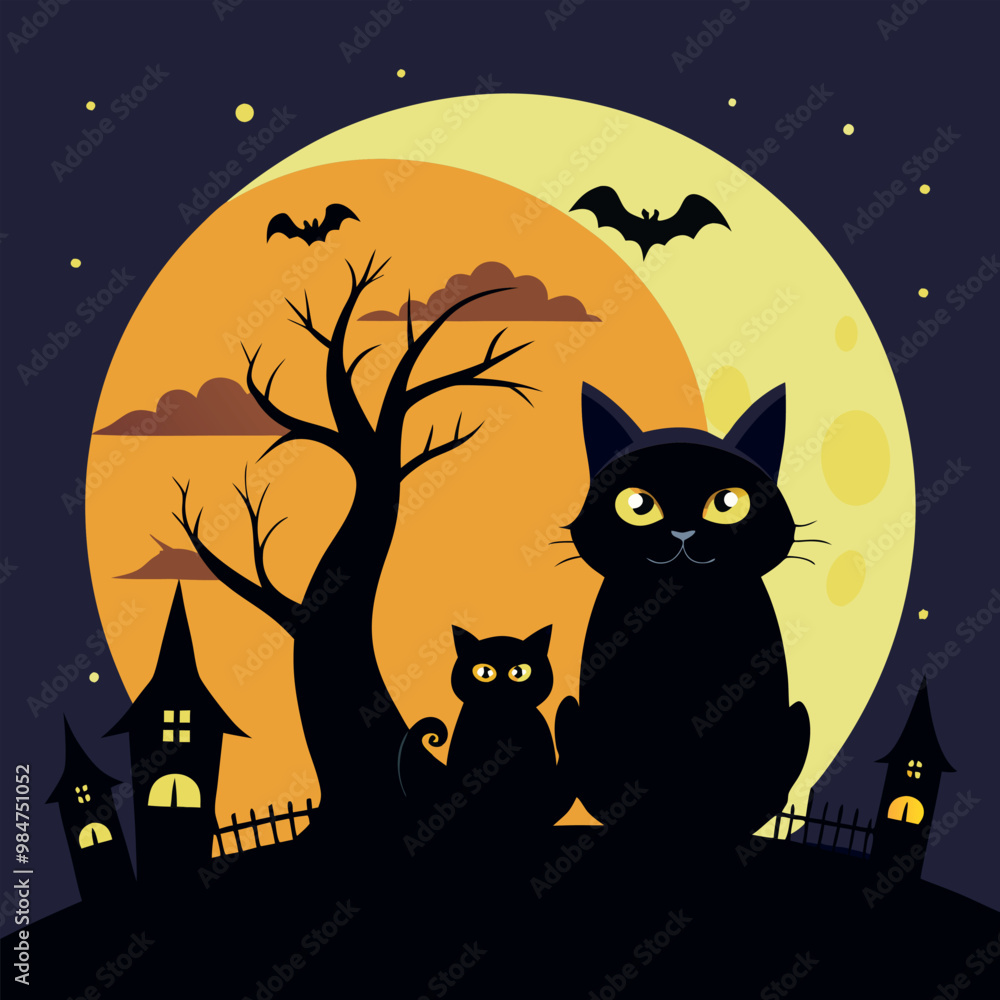 Spooky vector illustration of a skull with pumpkins, suitable for Halloween t-shirt graphics Spooky vector illustration of a skull with pumpkins, suitable for Halloween t-shirt graphics
