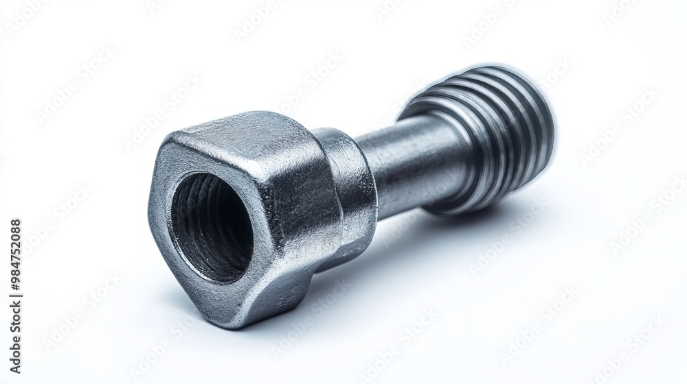 Threaded steel pipe tee fitting isolated on a white background Threaded steel pipe tee fitting isolated on a white background