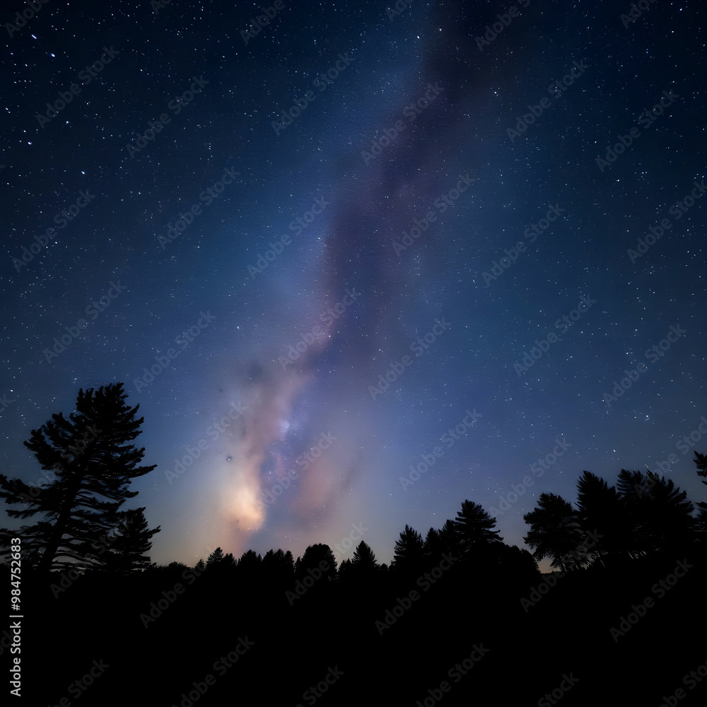The beautiful shining stars in the night sky The beautiful shining stars in the night sky