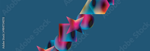 Fluid color geometric shapes abstract background. Vector Illustration For Wallpaper, Banner, Background, Card, Book Illustration, landing page