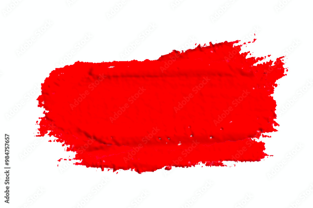 red brush isolated on white background. red watercolor. red brush isolated on white background. red watercolor.