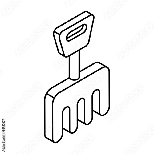 Editable design icon of pitchfork 