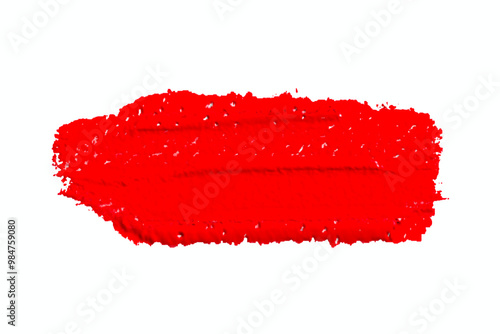 red brush isolated on white background. red watercolor.