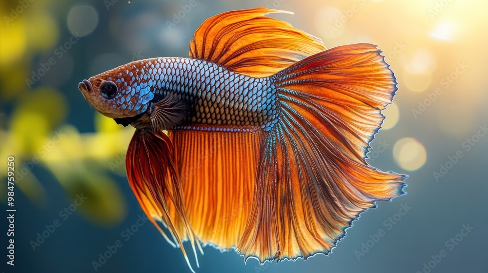 Close-up of a Vibrant Siamese Fighting Fish Close-up of a Vibrant Siamese Fighting Fish