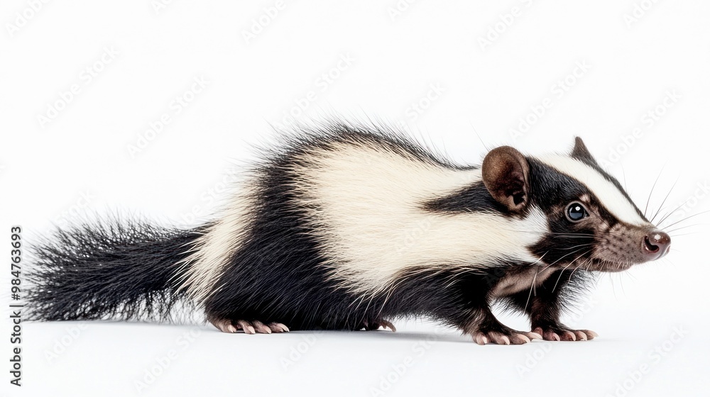 Fototapeta premium Striped Skunk Close-Up
