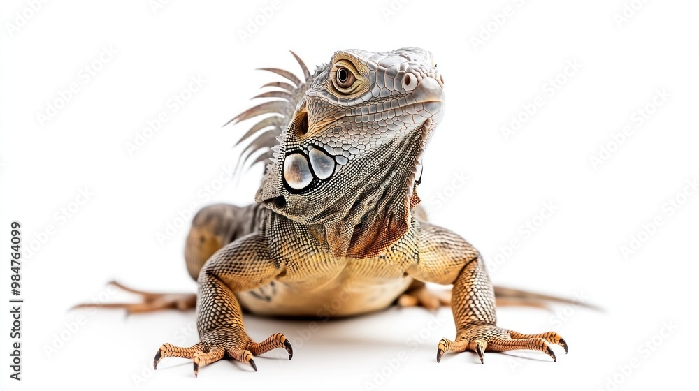 Obraz premium Green Iguana Portrait
