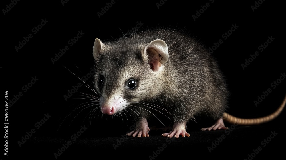 A Close-Up Portrait of a Small Opossum A Close-Up Portrait of a Small Opossum