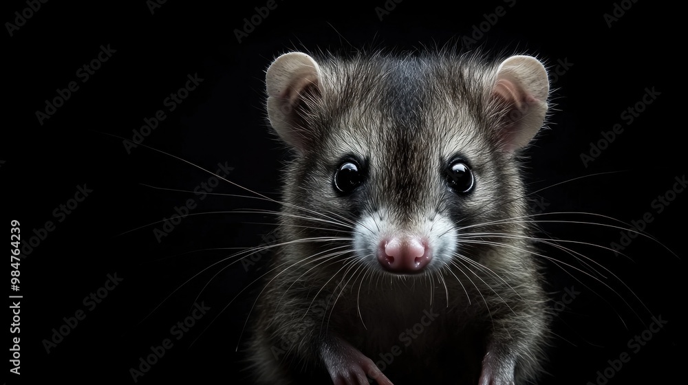 Close-up Portrait of a Small Mammal with Big Eyes Close-up Portrait of a Small Mammal with Big Eyes