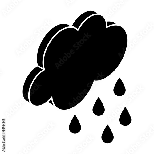 Rainfall icon in perfect design