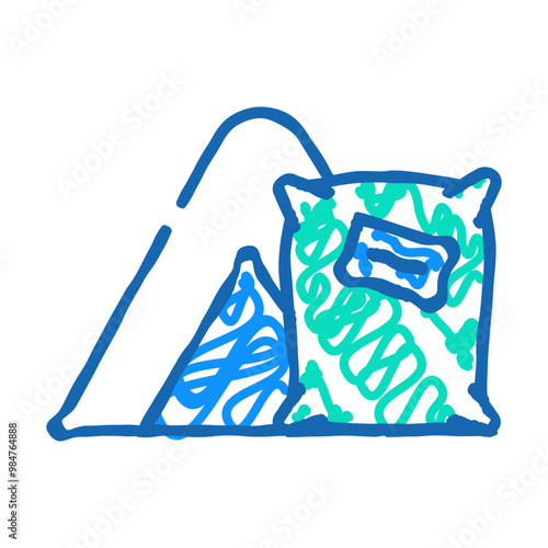 concrete building material doodle icon sketch vector. concrete building material sign. isolated symbol illustration