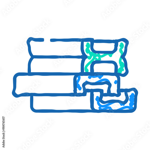 support structures, beams and channels building material doodle icon sketch vector. support structures, beams and channels building material sign. isolated symbol illustration