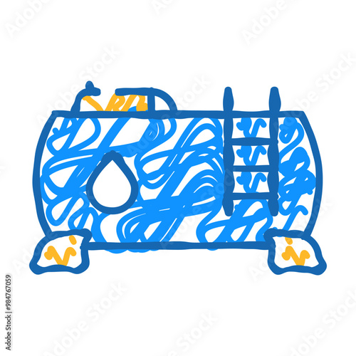 water building material doodle icon sketch vector. water building material sign. isolated symbol illustration
