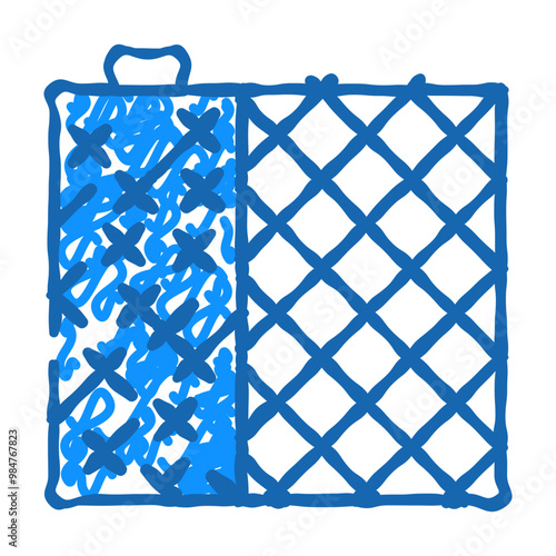 grid building material doodle icon sketch vector. grid building material sign. isolated symbol illustration