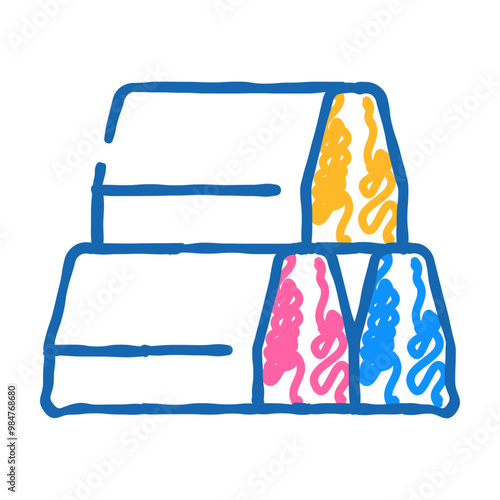 curbs building material doodle icon sketch vector. curbs building material sign. isolated symbol illustration